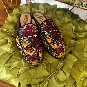 Sam Edelman Floral Embroidered Mules